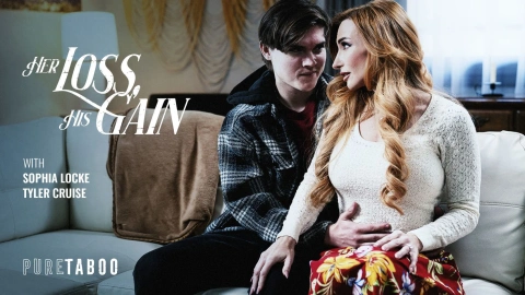 Sophia Locke comforts a grieving, curvy redhead