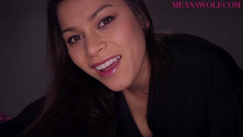 Meana Wolf and her mommy practice play